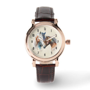 Montre Beaux Chevaux Style Boho Occidental