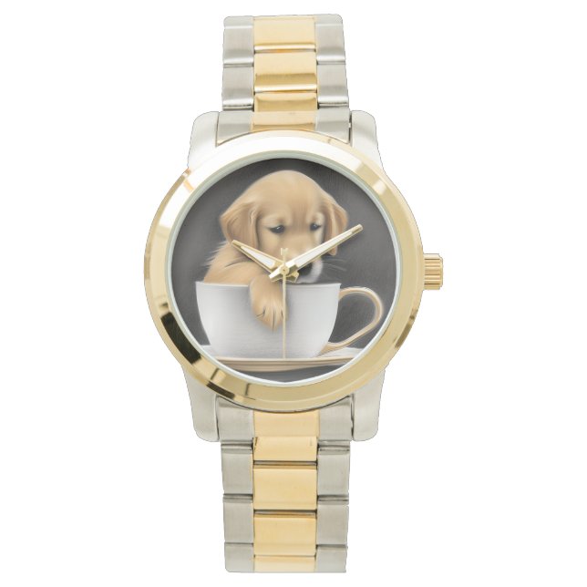Montre Bébé Golden Retriever dans un graphique de la coup (devant)
