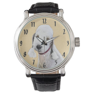 Montre Bedlington Terrier Peinture - Art Chien original