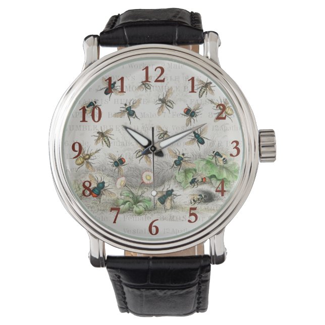 Montre Bee Honey Travailleur Queen Bees Antique (devant)