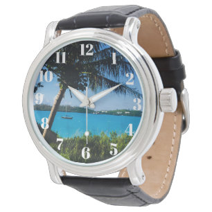 Montre Belle Bermuda Bateau & Tropical Beach Cadeau