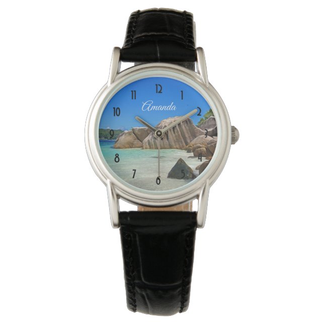 Montre Belle Mer Tropicale avec Côte Rocheuse Couverte (devant)
