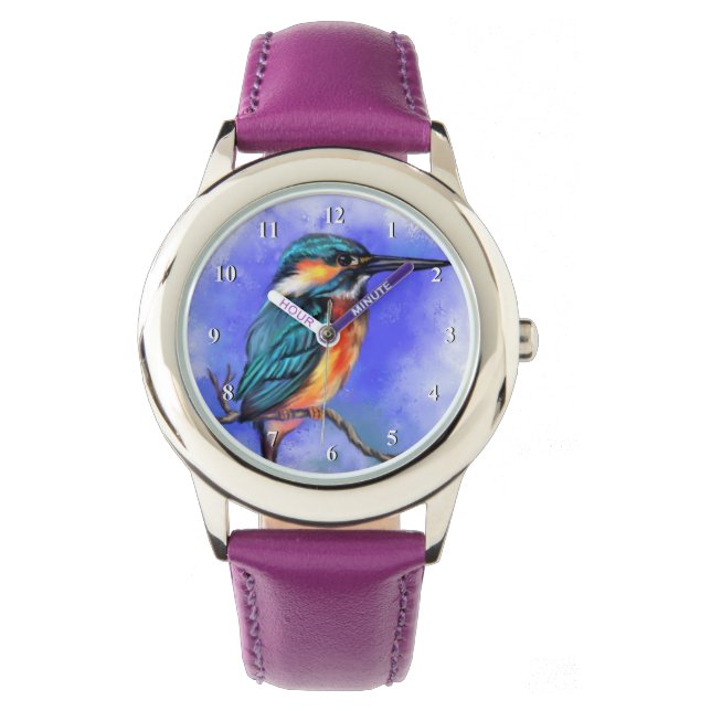 Montre Belle observation d'oiseaux de martin-pêcheur (devant)