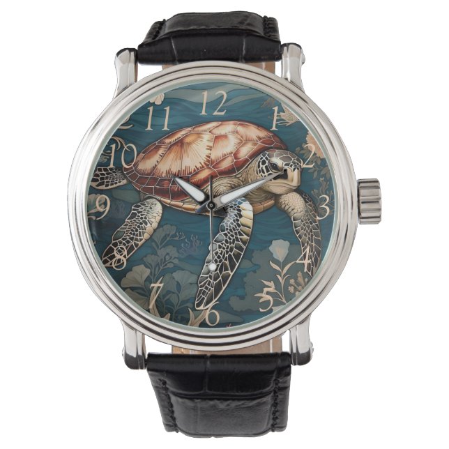 Montre Belle tortue sous-marine (devant)