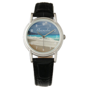 Montre Belle Turquoise Bleue Mer Tropicale Photographie