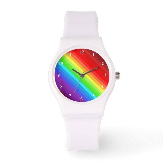Montre Belles couleurs arc-en-ciel - (Recto)