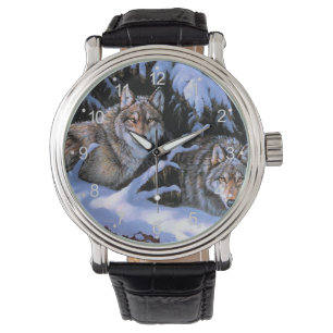 Montre Belles Peintures Deux Loups