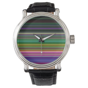Montre Belles rayures colorées rétro