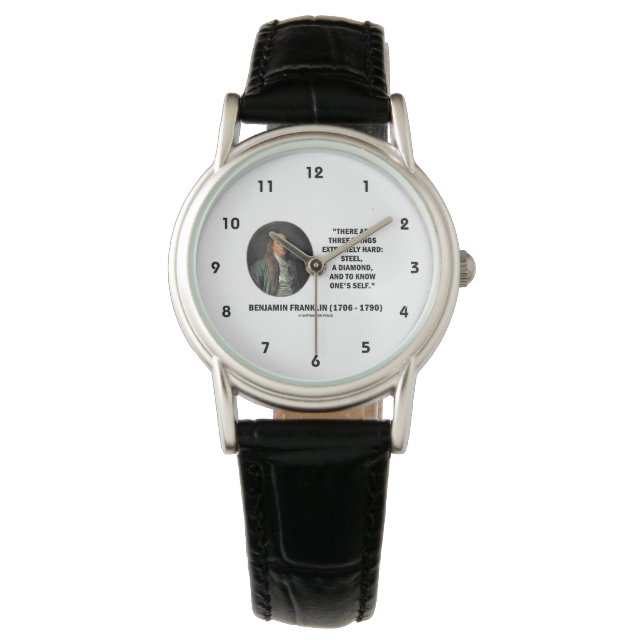 Montre Benjamin Franklin Trois Choses Extrêmement Diffici (devant)