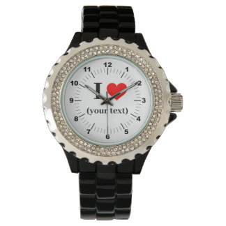 Montre BESTSELLER ! Femmes I ❤️ Rhinestone Black Watch