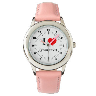 Montre BESTSELLER ! J'ai ❤️ Coeurs roses en acier inoxyda