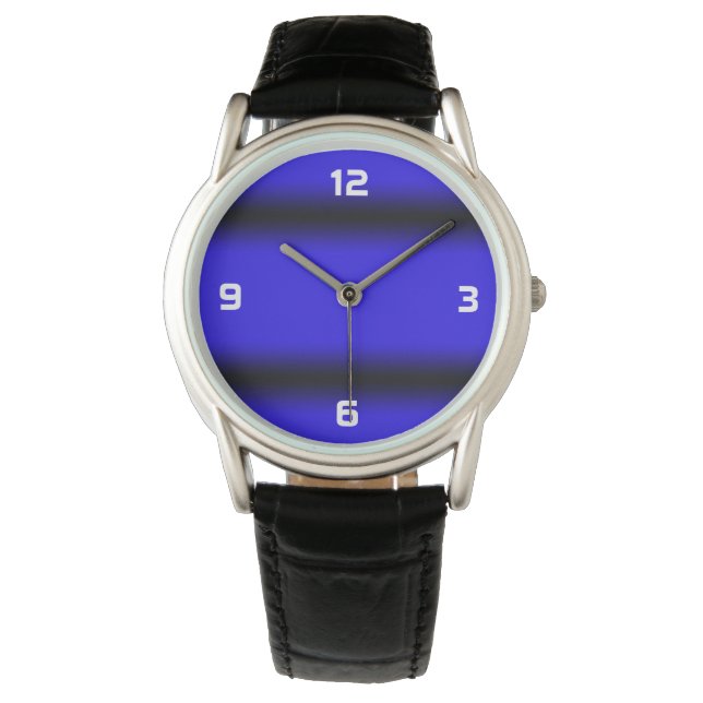 Montre Bête noire et bleue (devant)