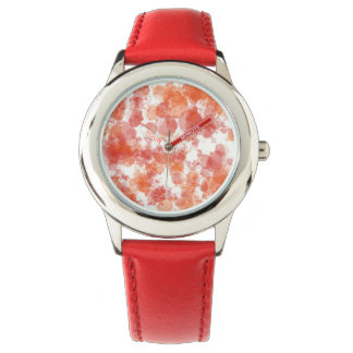 Montre Bézel rouge orange