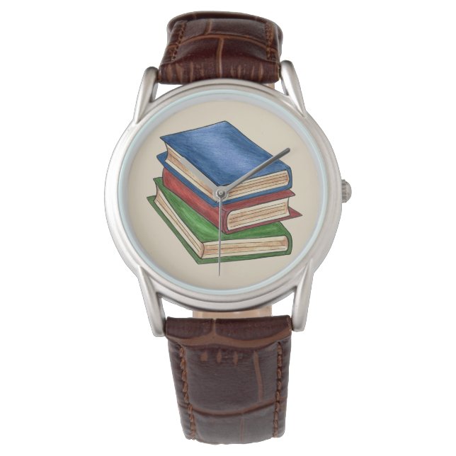 Montre Bibliothèque Pile de livre enseignant Bibliothécai (devant)
