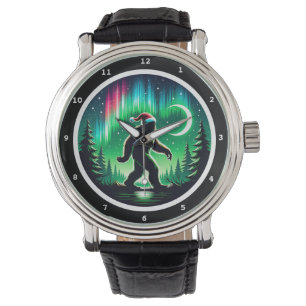 Montre Bigfoot Père Noël avec Aurores Boréales