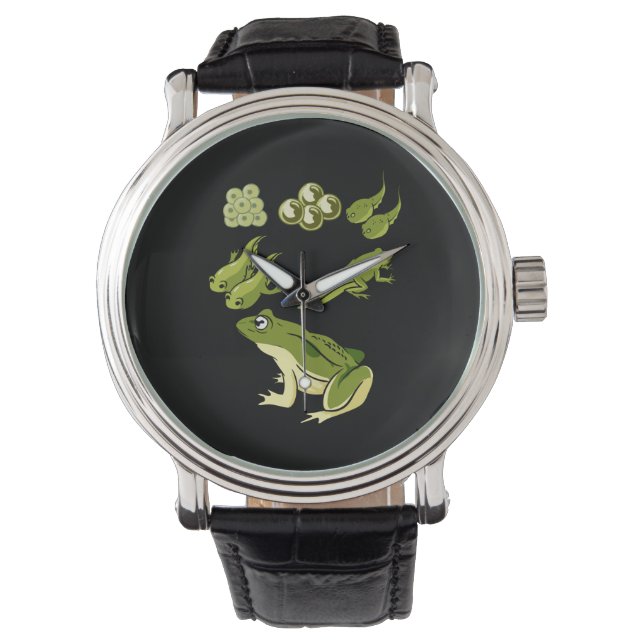 Montre Biologie - Cycle de vie de la grenouille (devant)
