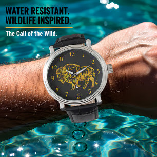 Montre Bison dans une forêt