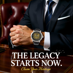 Montre Bison Or Au Design Floral