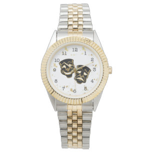 Montre Black Gold Parties scintillant Comédie et Tragédie