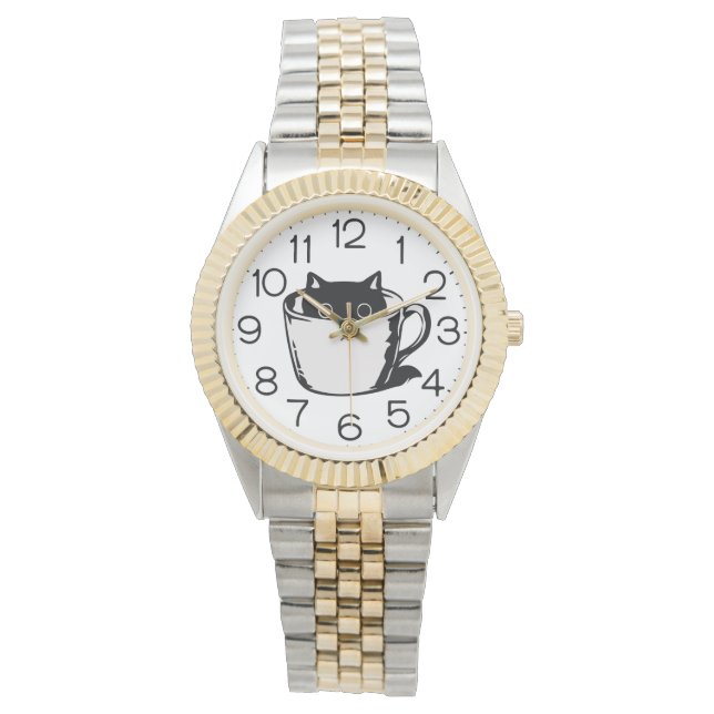 Montre Black kitten with red nose hiding in a cup (devant)