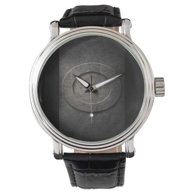 Montre Black Metal Rustic O Monogramme Watch (devant)