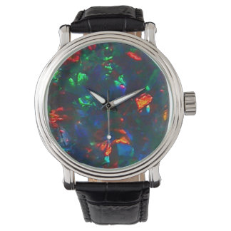 Montre Black Opal Fire Red Green Designer Watch