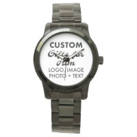 Black Oversize Steel Watch Cadeaux personnalisés p