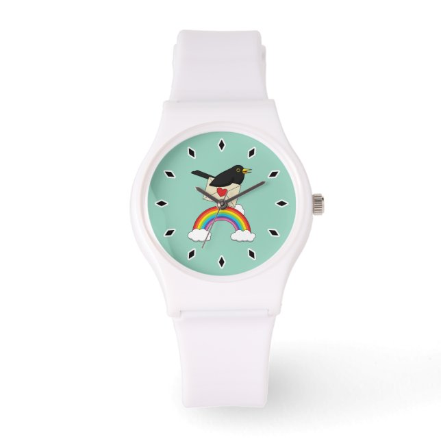 Montre Blackbird Flying Above the Rainbow with Letter  (Recto)