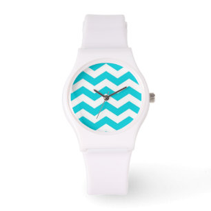 Montre Blanc et motif de zigzag d'Aqua