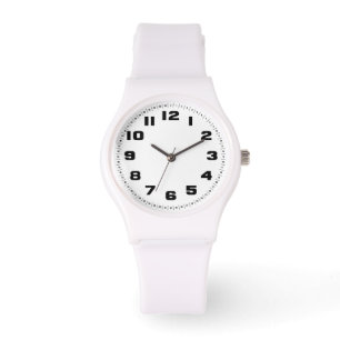 Montre blanche sport en silicone pour femme