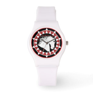 Montre blanche sportive d'étalon