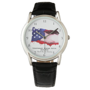 Montre Bleu blanc rouge militaire des Etats-Unis de