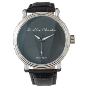 Montre Bleu gris des vagues motif