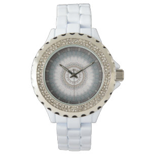 Montre bleue argentée du zen Namaste11
