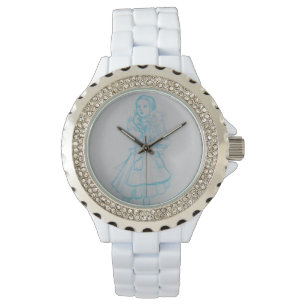 Montre bleue de fausse pierre de croquis de