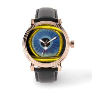 MONTRE BLEUE TALISMAN / OEIL BLEU OR