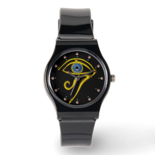 Montre BLEUE TALISMAN / YEUX DE HORUS, Noir