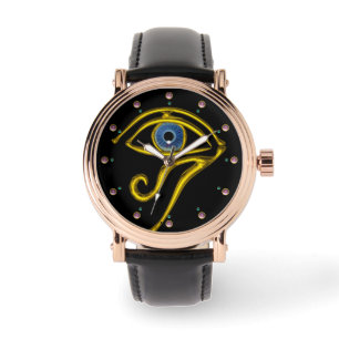 Montre BLEUE TALISMAN / YEUX DE HORUS, Noir