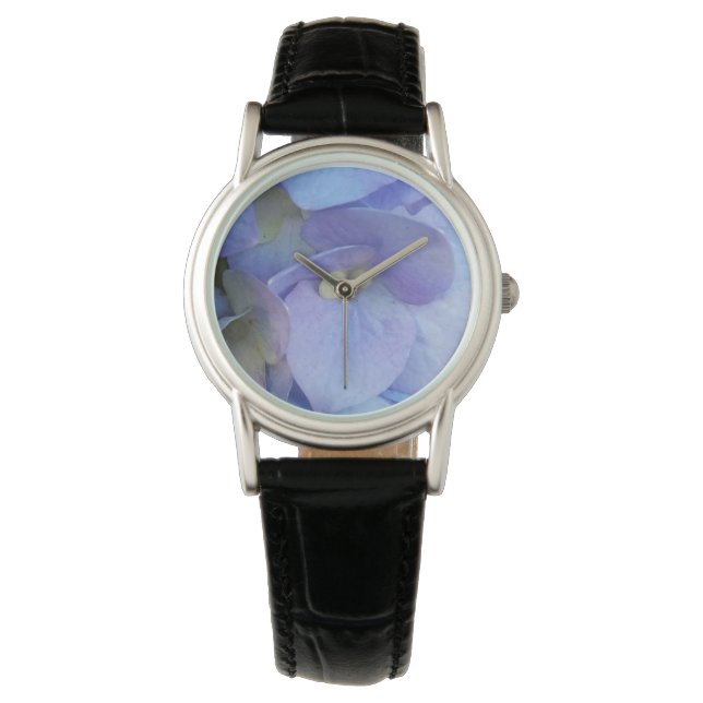 Montre Blue Hydrangea Floral Photographie (devant)