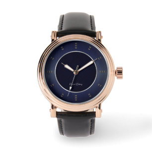 Montre Blue Metallic Luxury