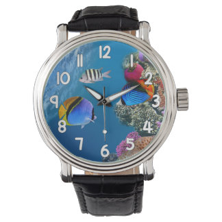 Montre Blue Ocean Fish Wrist Watch – Underwater Sea Life