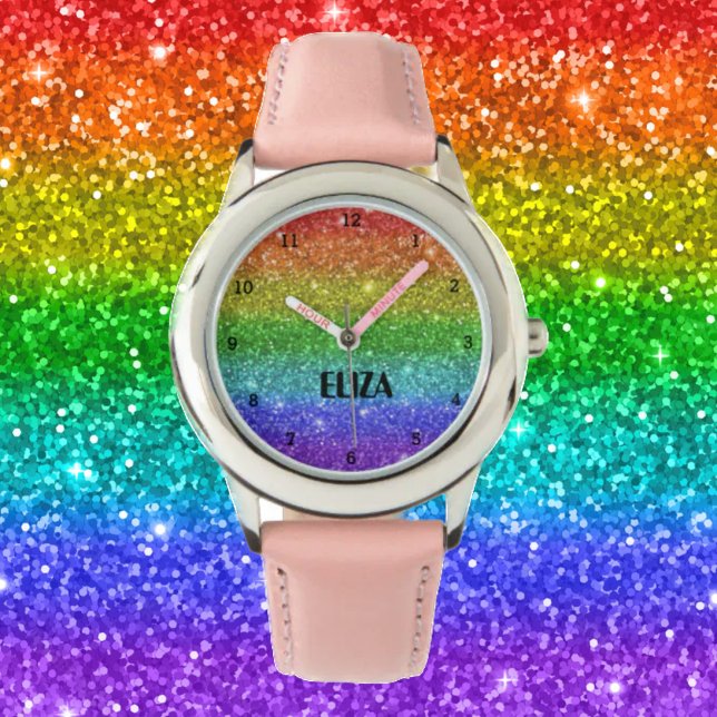 Montre Boho Arc-en-ciel Parties scintillant mignonne fill (Créateur téléchargé)