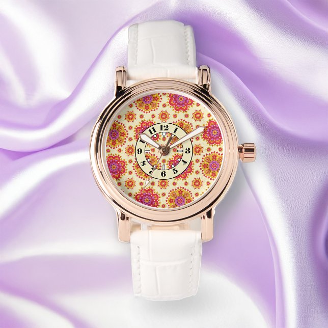 Montre Boho Bloom - Festival Vibrant Mandala Ladies Wrist (Créateur téléchargé)