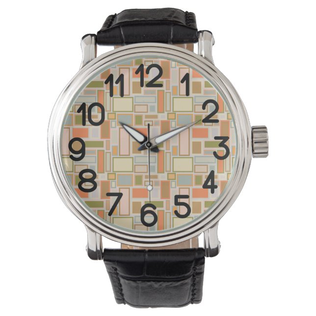 Montre Boho Rectangles (devant)
