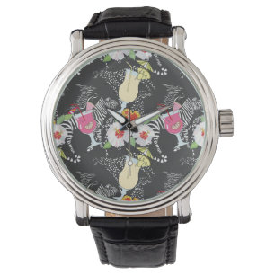 Montre Boissons Tropicales Avec Animaux