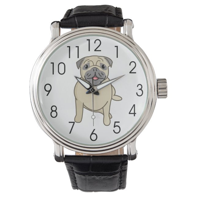 Montre Bon Carlin assis, Illustration numérique (devant)