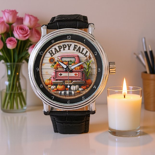 Montre Bon Citrouille de camion d'automne (Créateur téléchargé)