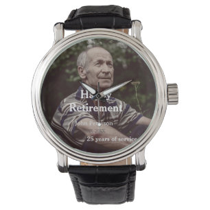 Montre Bonne retraite photo nom année de service
