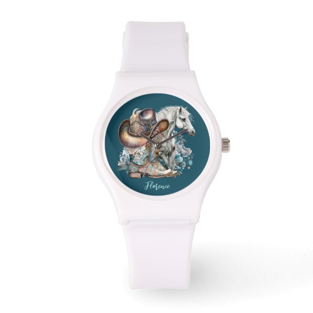 Montre Botte de cheval Cowgirl bottes de cowboy casquette (Recto)