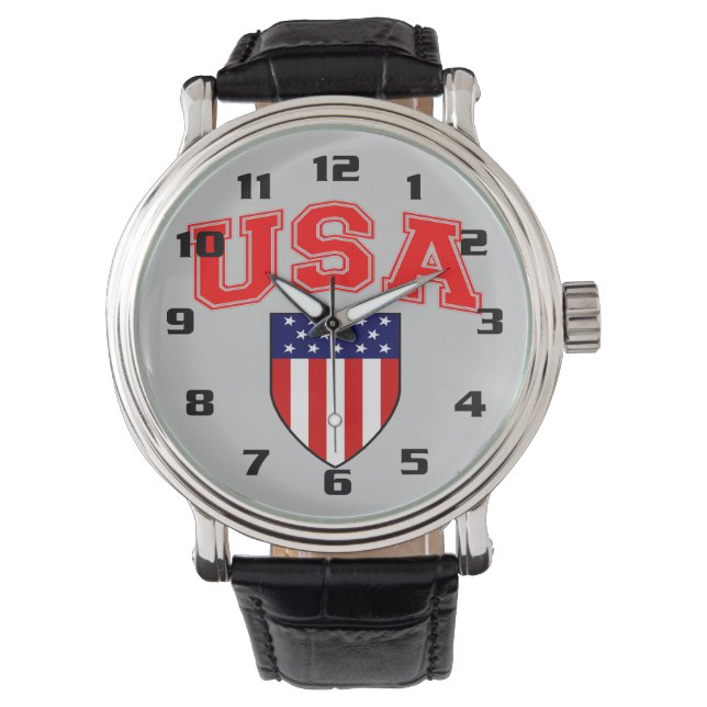Montre Bouclier américain très patriotique (devant)